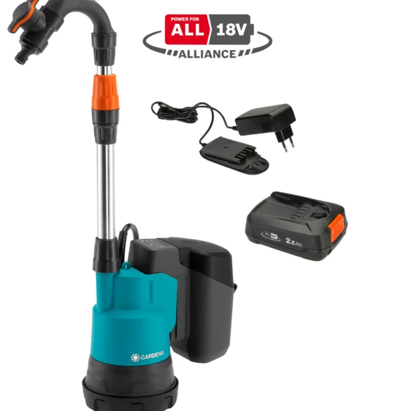 Pump för regnvattentunna 2000/2 18V P4A, Komplett set
