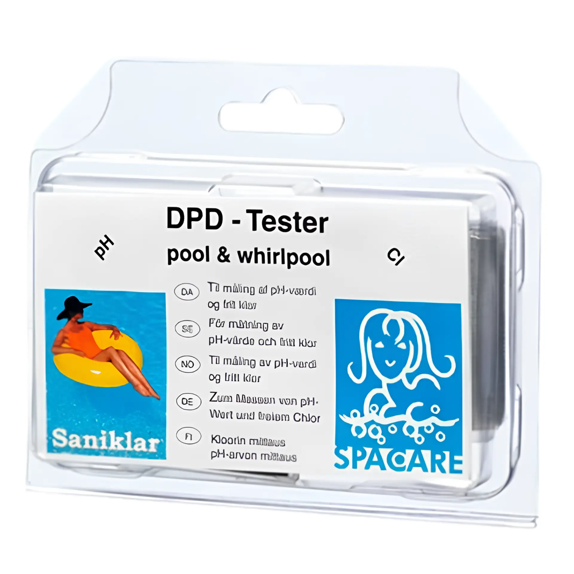 SpaCare DPD Tester för mätning av klor och pH i pool och spabad