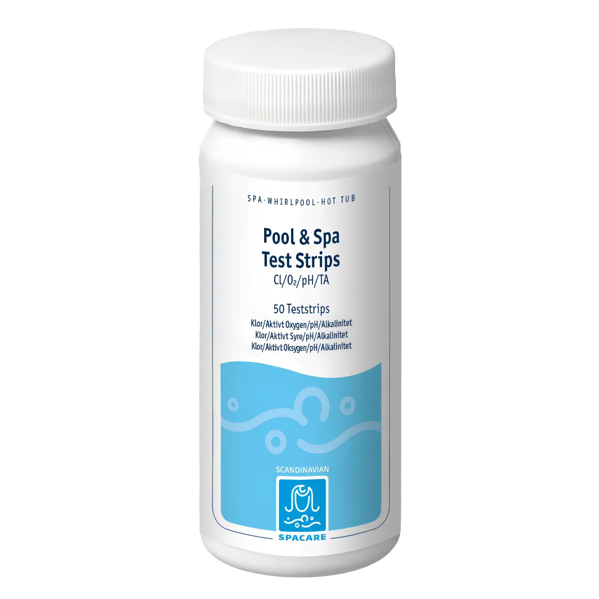 SpaCare Pool & Spa Testremsor 50 st för klor pH alkalinitet och aktivt syre
